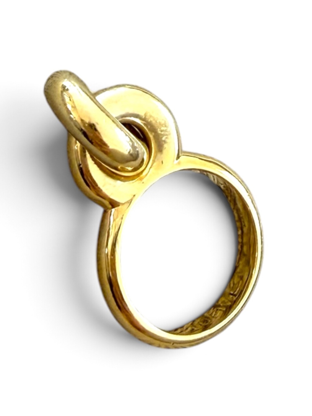 LOEWE Yellow Gold Plated Donut Link Ring - Picture 6 of 8
